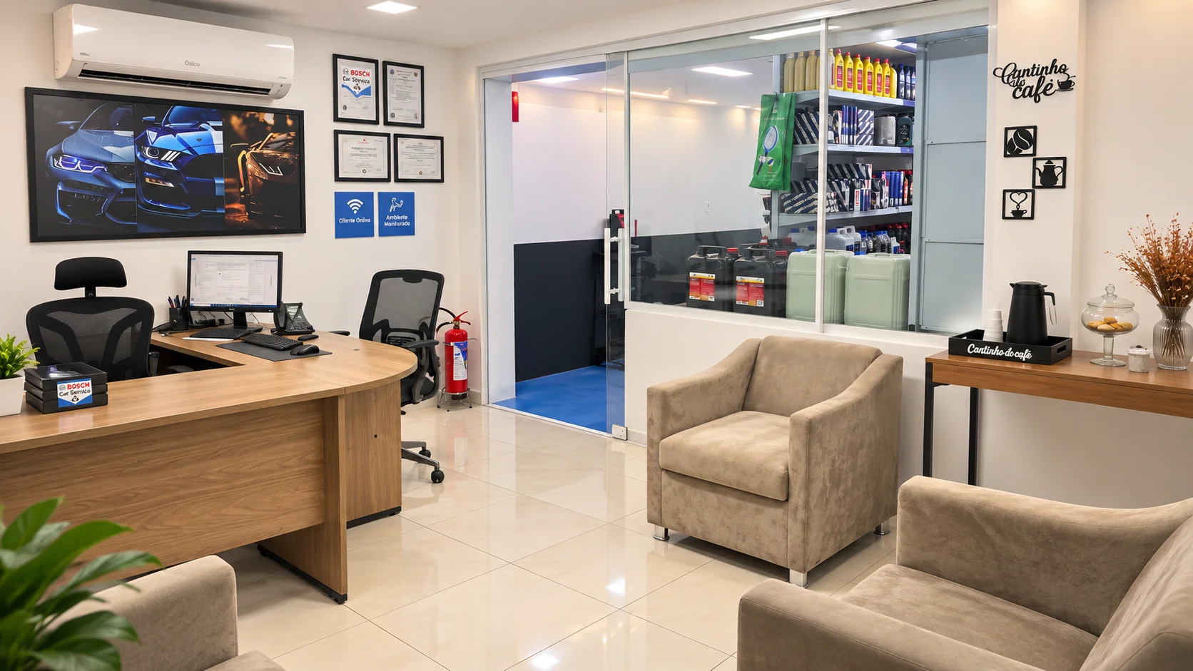 Ambiente de atendimento da Cardozo Bosch Express